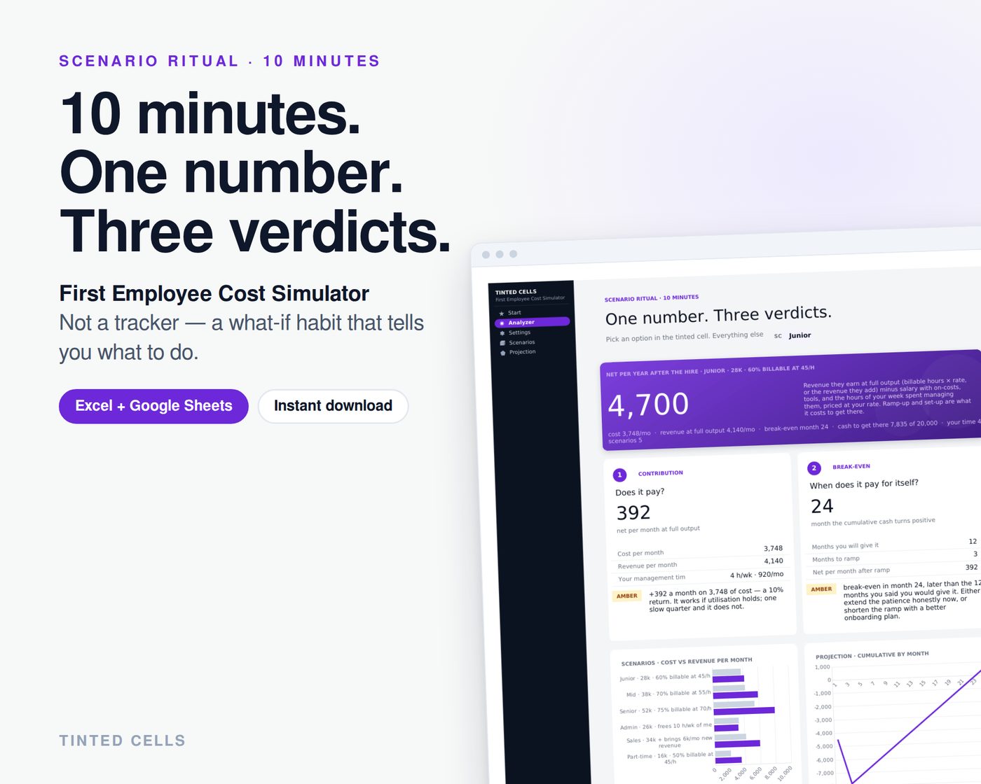 First Employee Cost Simulator