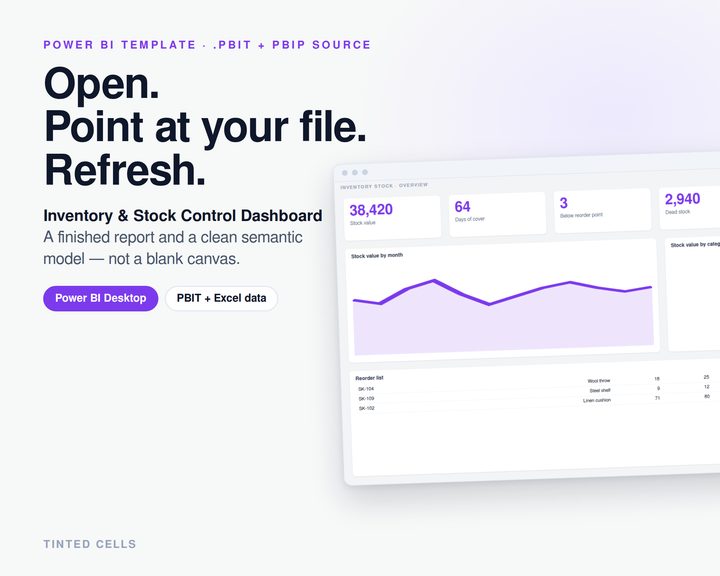 Inventory & Stock Control Dashboard