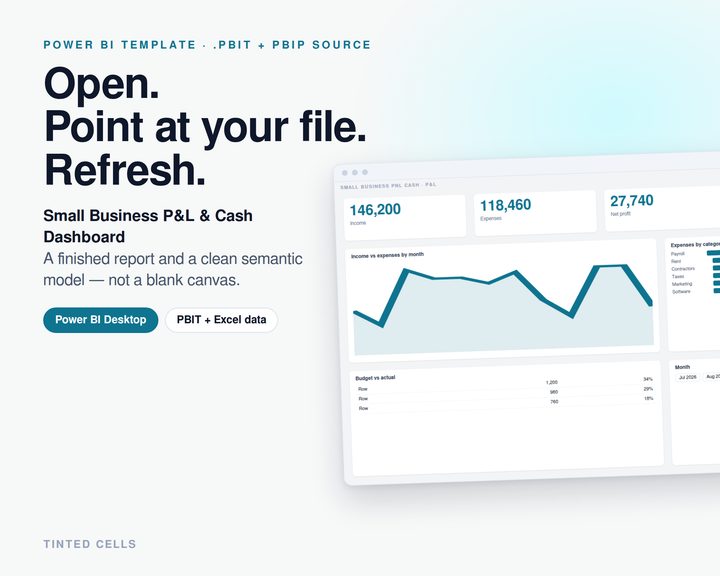 Small Business P&L & Cash Dashboard