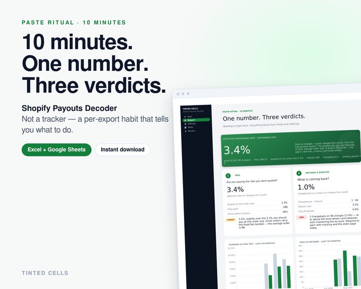 Shopify Payouts Decoder